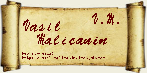 Vasil Malićanin vizit kartica